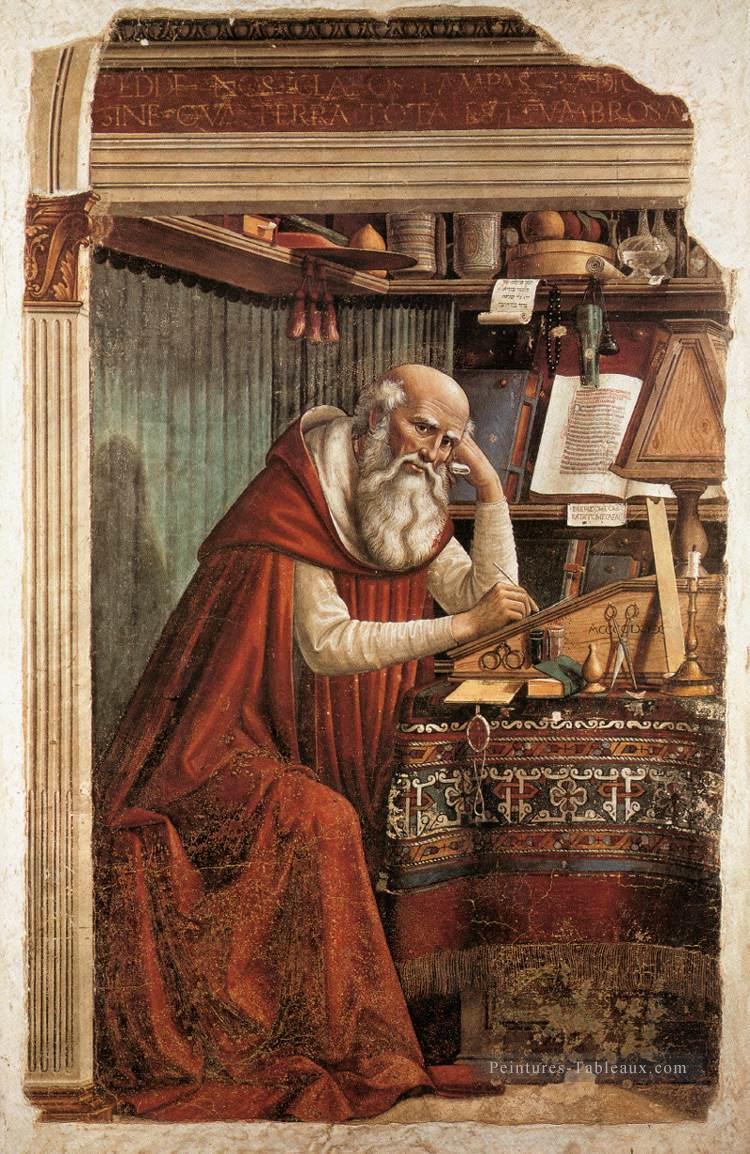 St Jérôme dans son étude Renaissance Florence Domenico Ghirlandaio Peintures à l'huile